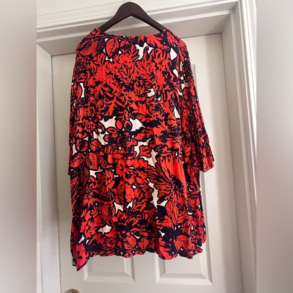 John Mark Boho Tunic Top Floral Bell Sleeves Size XL - Picture 5 of 5